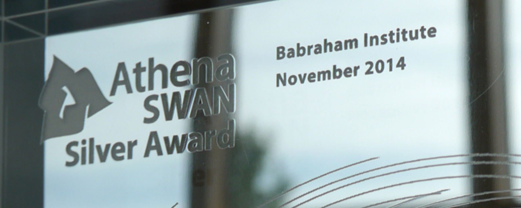 Photo of the Ƶ's Athena SWAN Silver Award from 2014